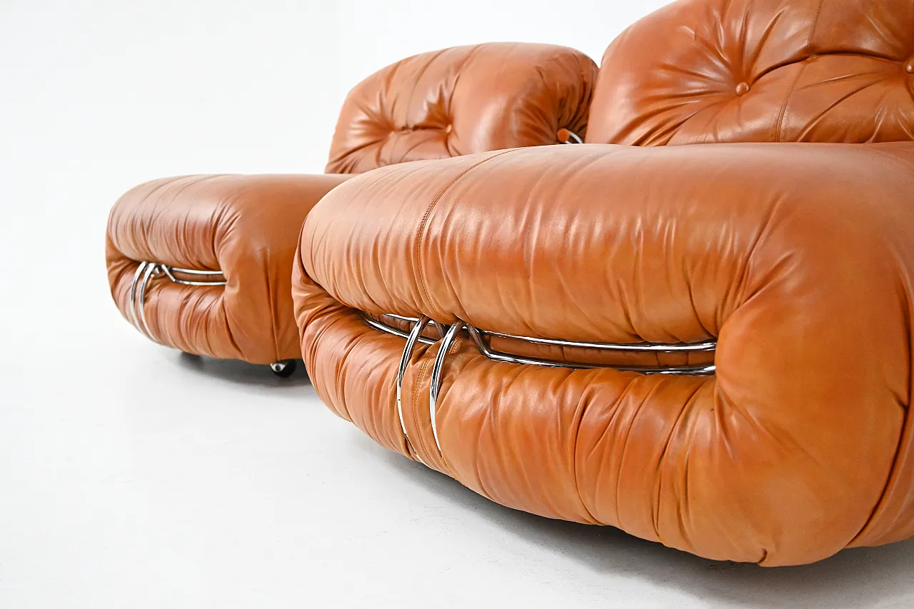 Coppia Poltrone Soriana di Afra e Tobia Scarpa per Cassina, anni '70 9