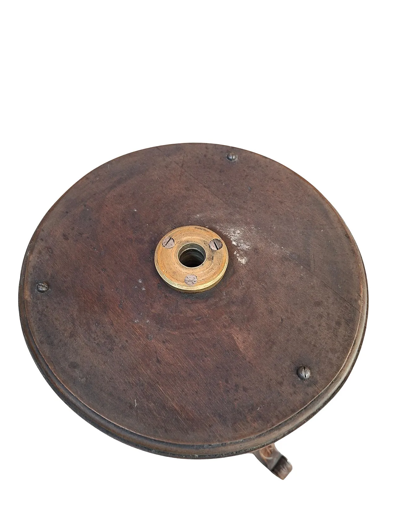 Walnut piano screw stool, early 20th century 11