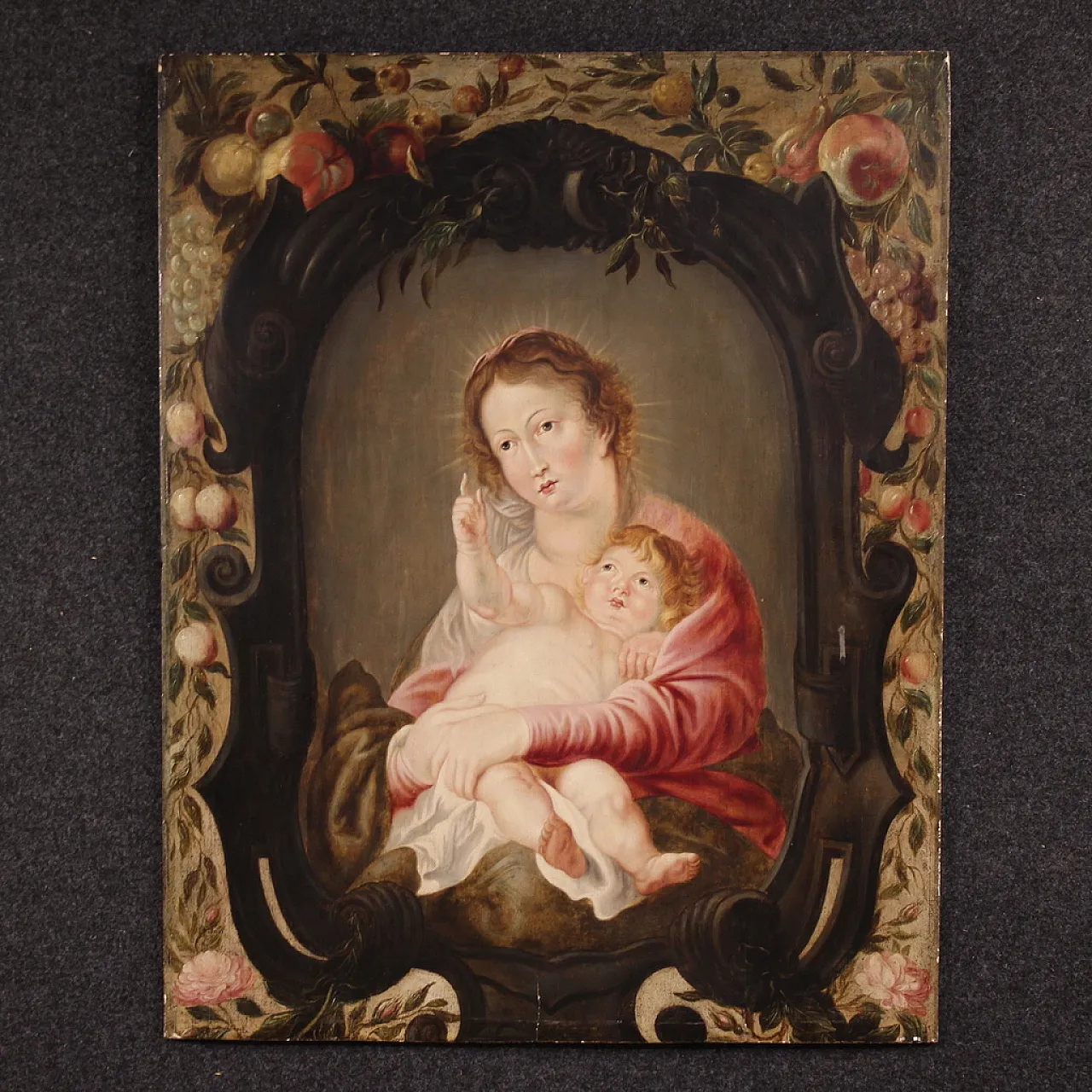Flemish painting Madonna and Child, 17th century 1