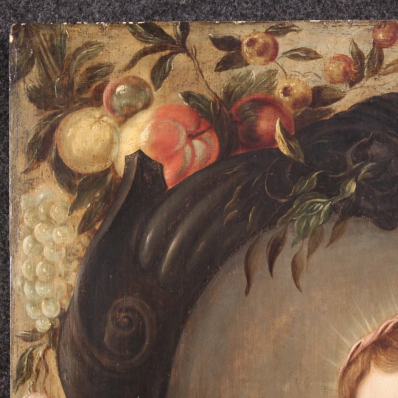 Flemish painting Madonna and Child, 17th century 5