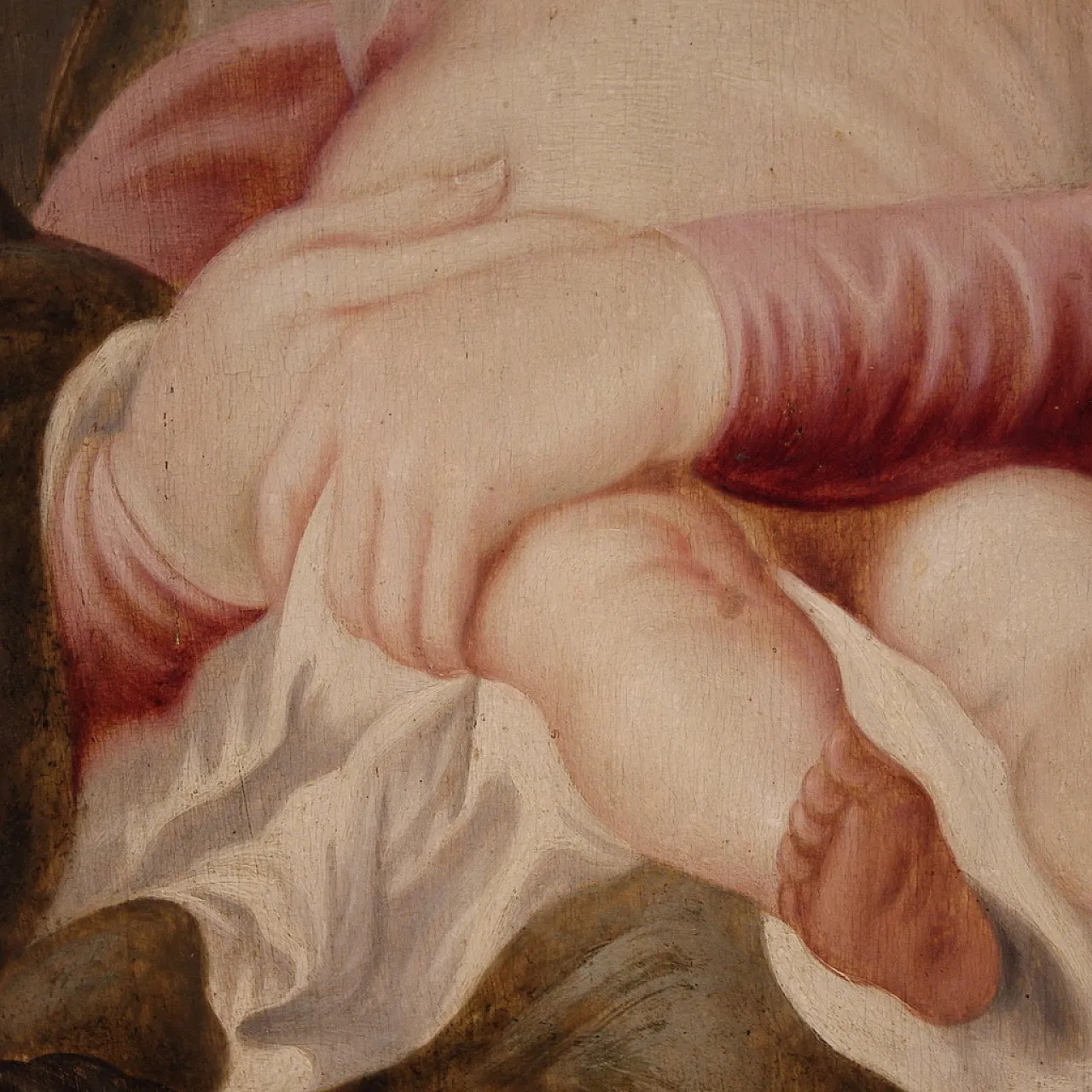 Flemish painting Madonna and Child, 17th century 6