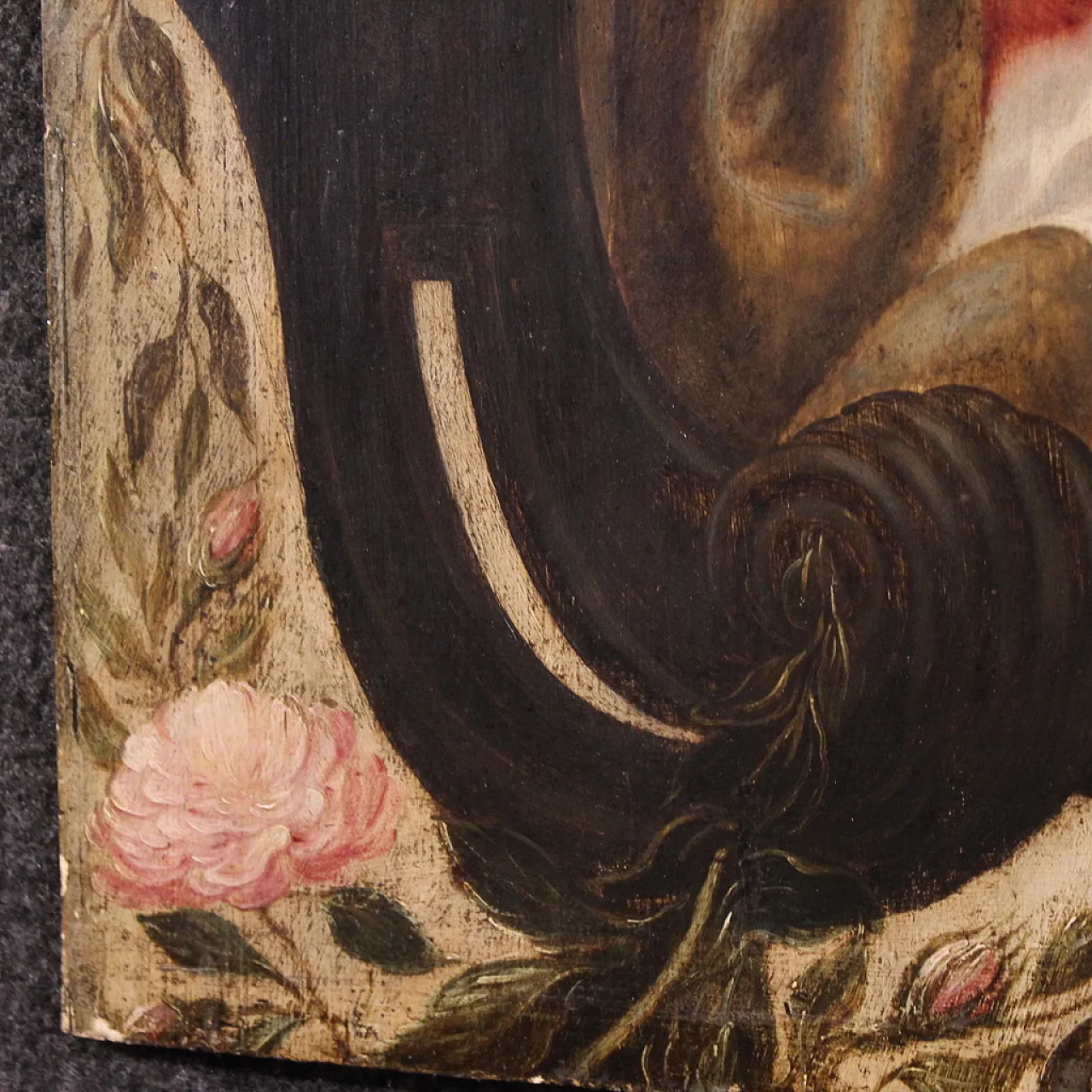 Flemish painting Madonna and Child, 17th century 11
