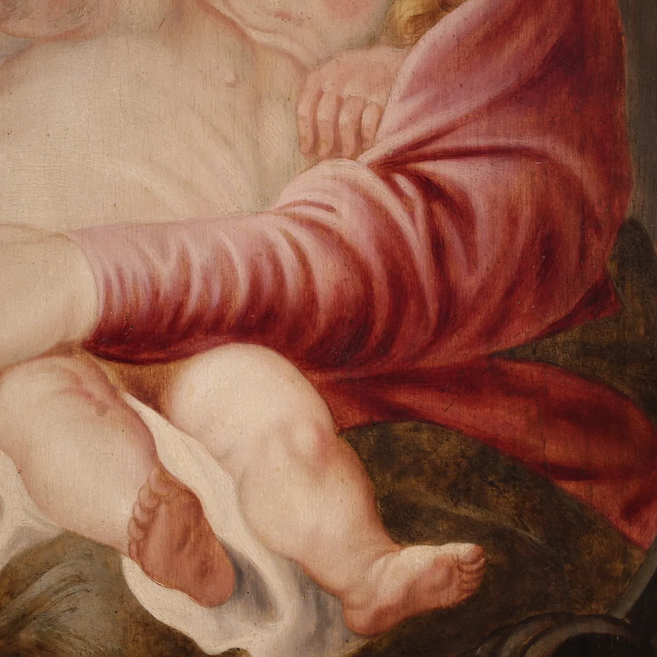 Flemish painting Madonna and Child, 17th century 13