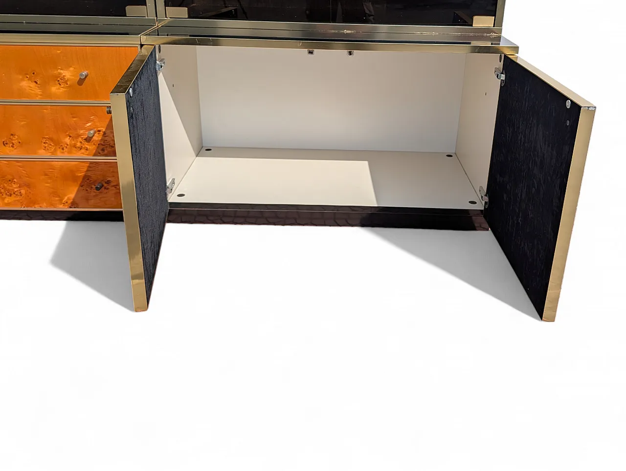 Counter cabinet with briar wood display case, 1980s 8