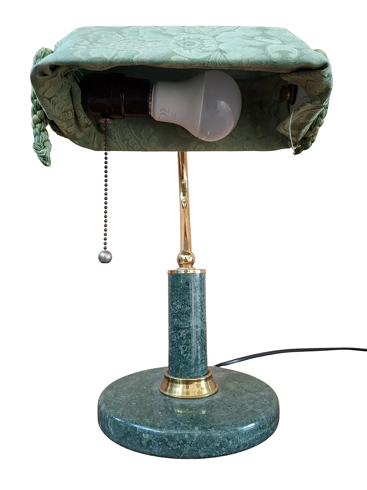 Desk lamp in marble and brass, 1980s 7