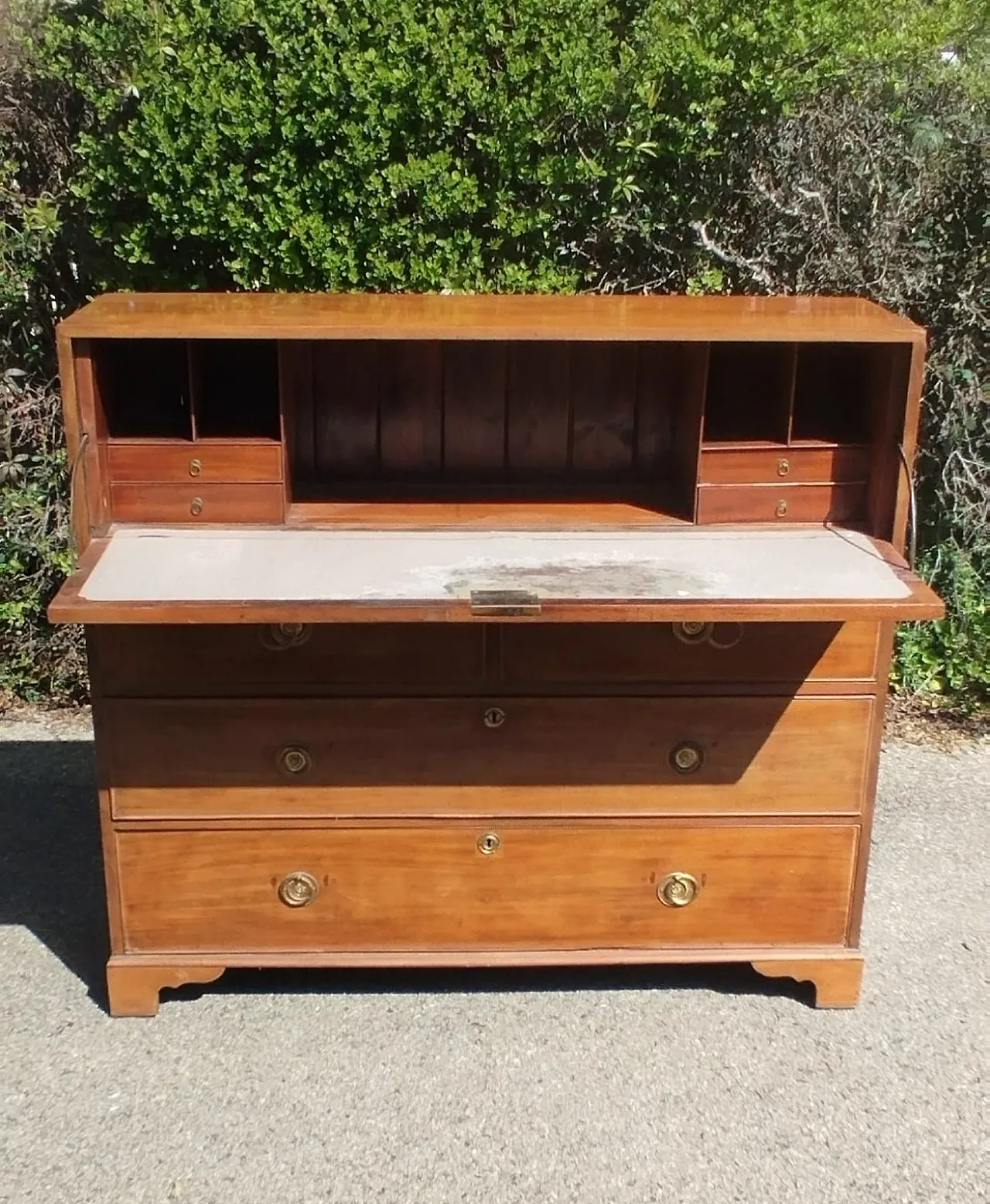 Cassettiera con scrittoio a ribalta in mogano Giorgio III, '800 5