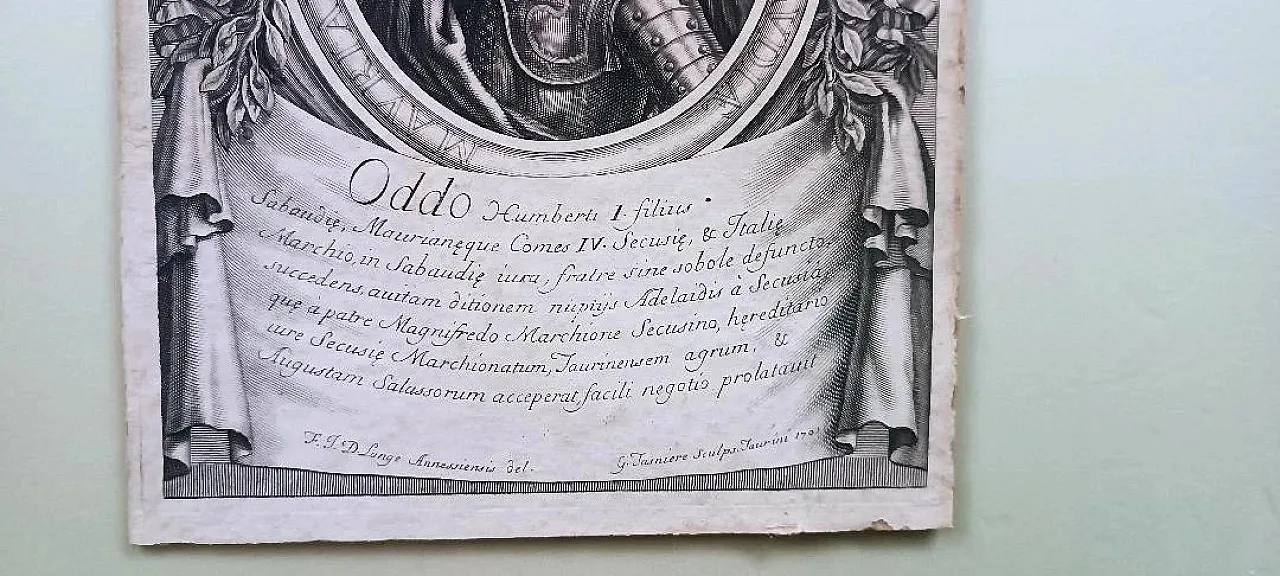 Oddone di Savoia, acquaforte, '700 4