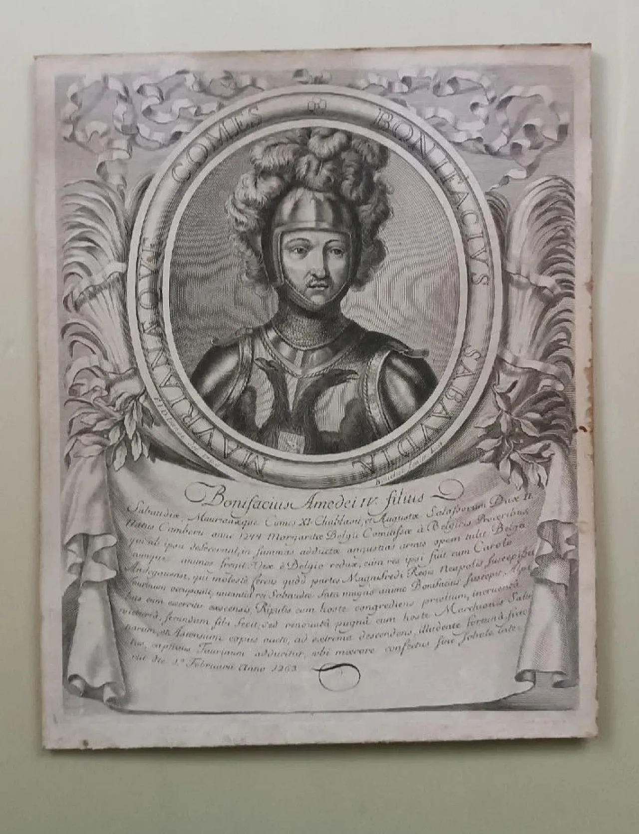 Bonifacio I di Savoia, acquaforte, '700 2