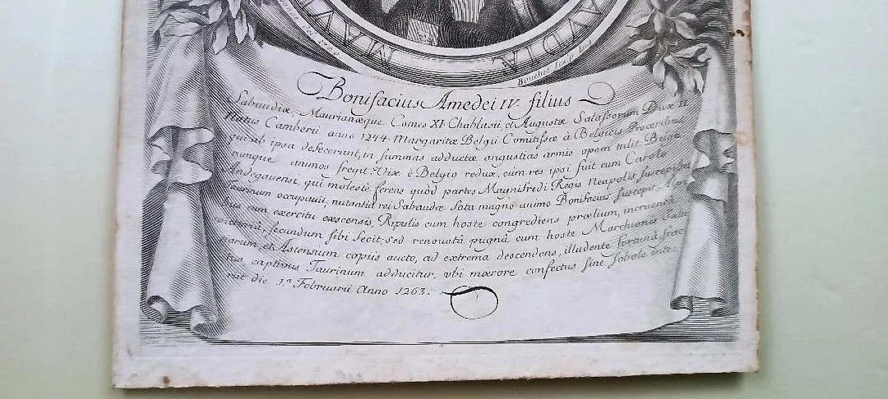 Bonifacio I di Savoia, acquaforte, '700 4