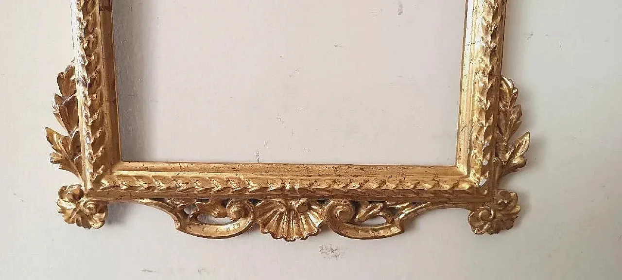Carved wooden frame in pure gold, 1970s 3