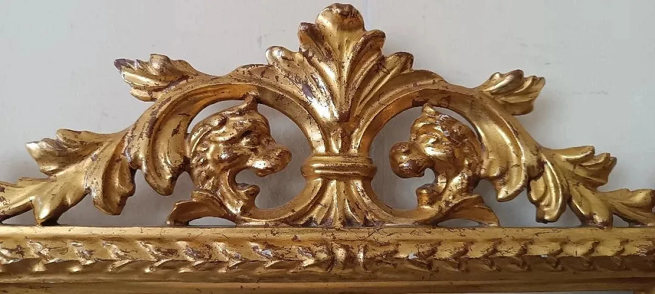 Carved wooden frame in pure gold, 1970s 5