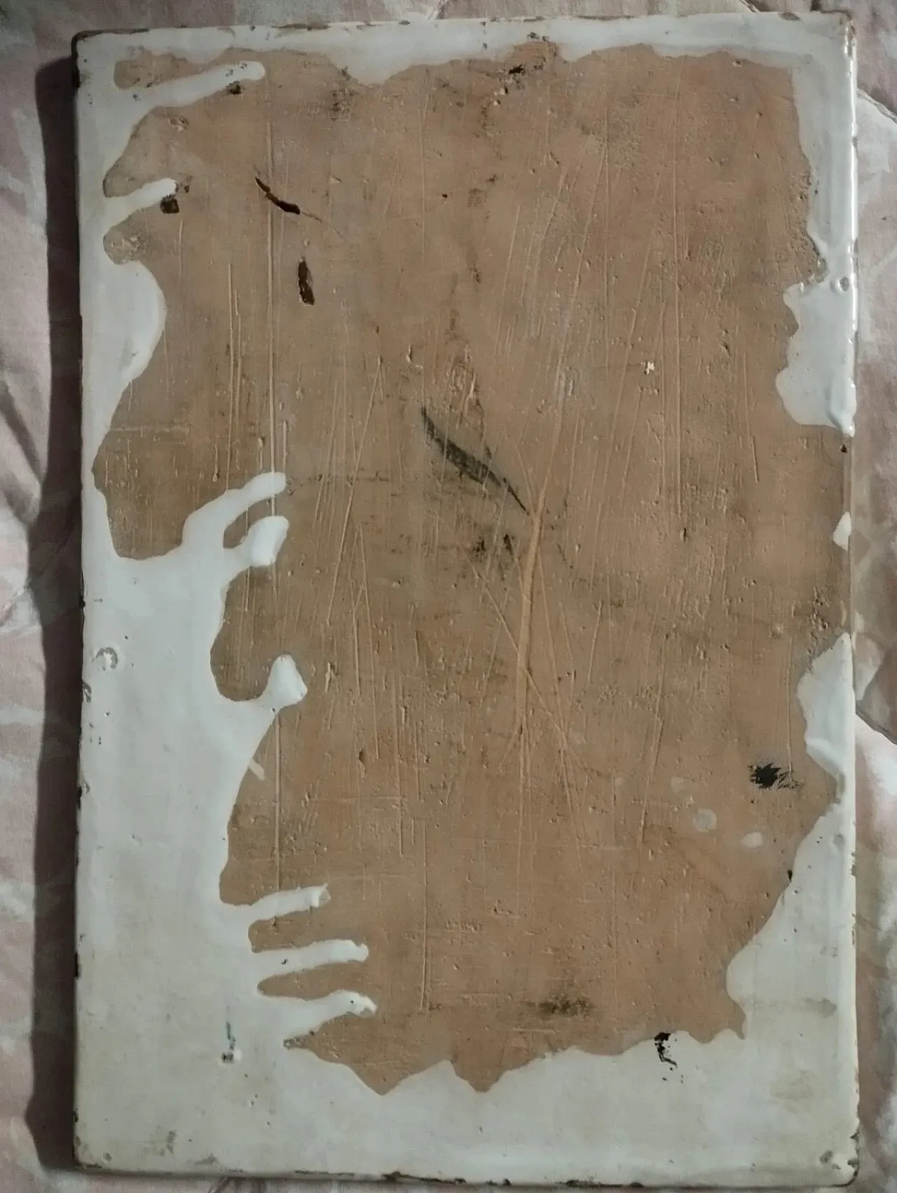 Painted majolica Tile of Saint Joan Antide Thouret, 19th Century 8