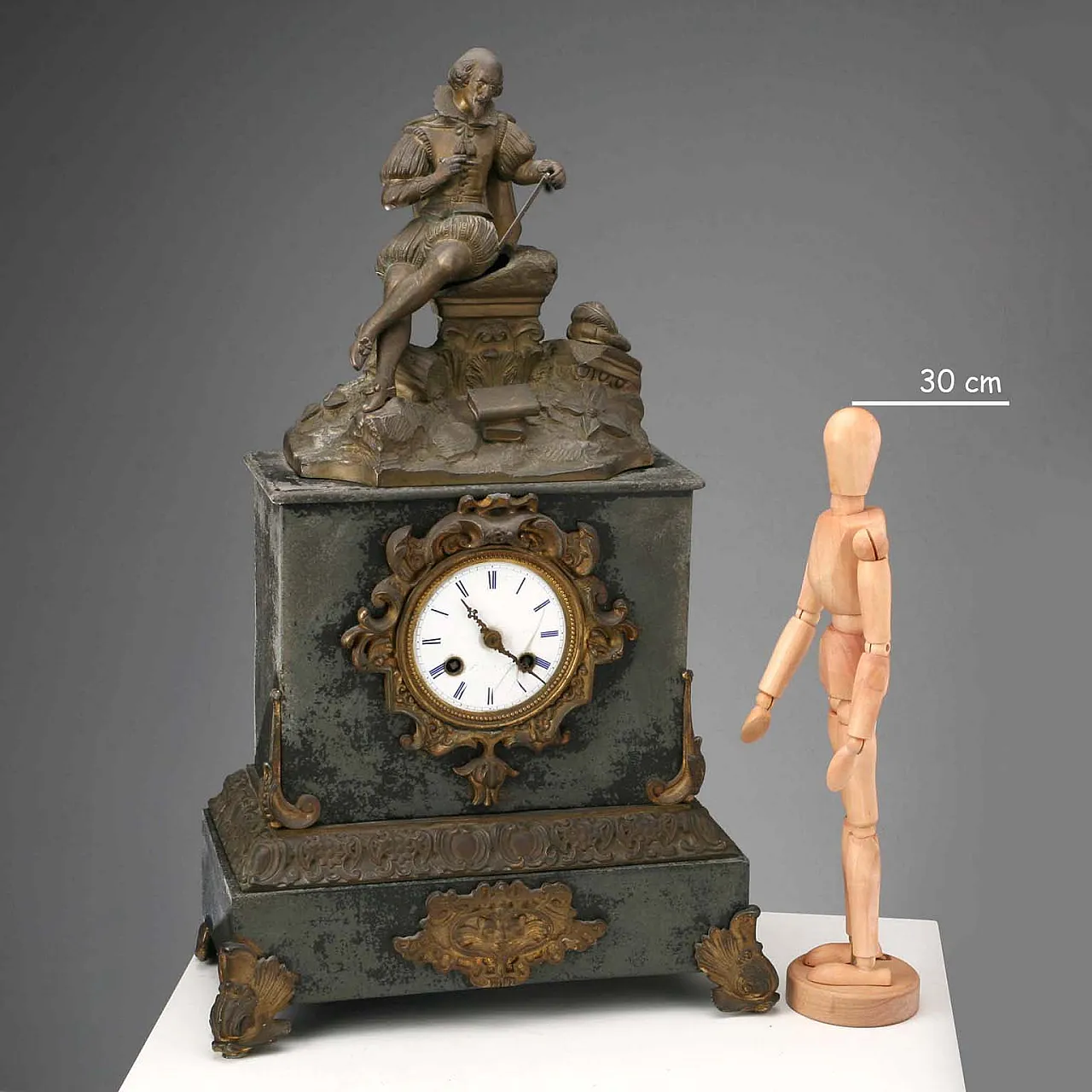 Countertop clock in Antimony, 20th century 2