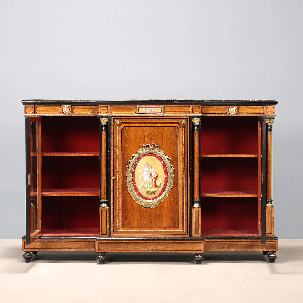Credenza Vittoriana in palissandro e bois de rose, '800 4
