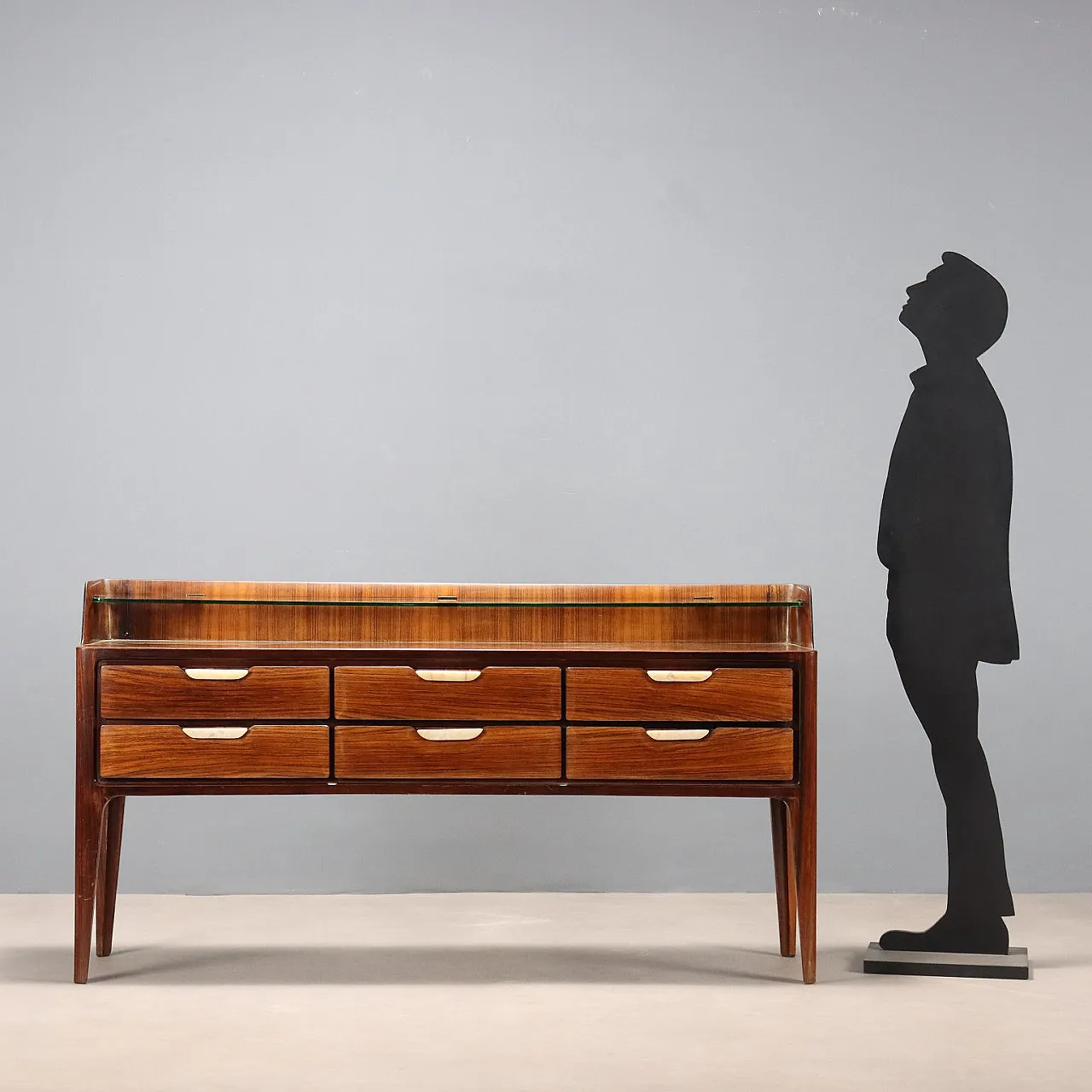 Mobile in legno a cassetti, metà '900 2