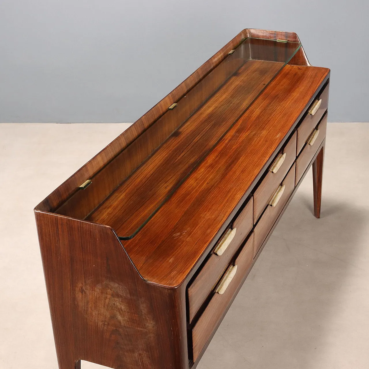 Mobile in legno a cassetti, metà '900 10