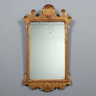 Specchio in legno intagliato e dorato e pastiglia, fine '800