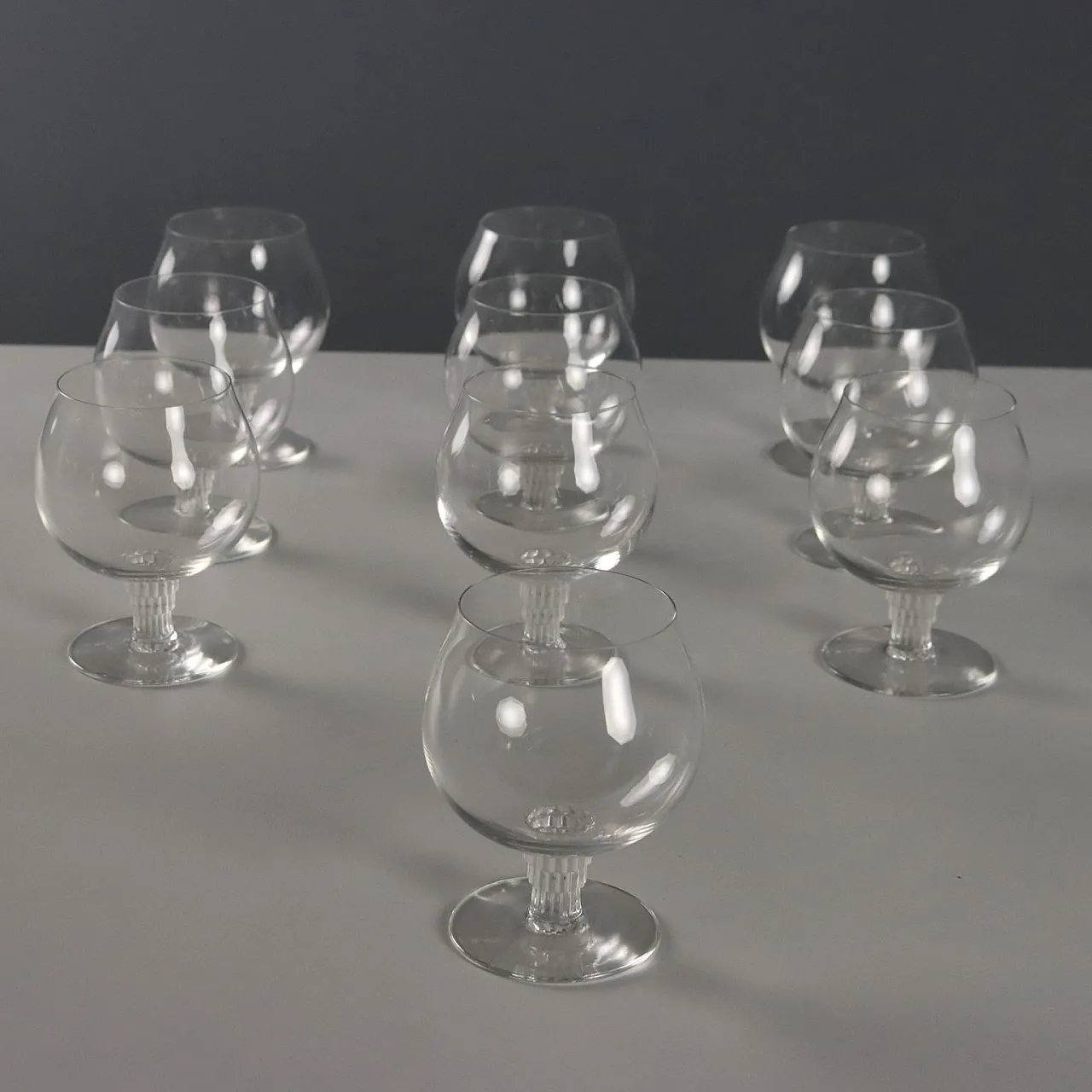 10 Crystal glasses Lalique, 20th century 1