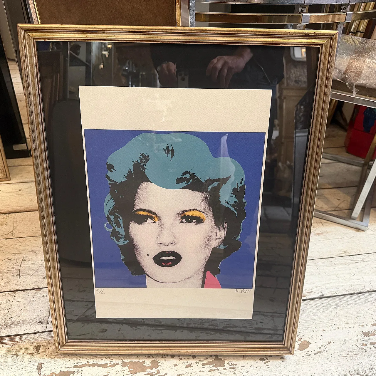 Litografia di Banksy con cornice di Kate Moss 30/60, anni 2000 6