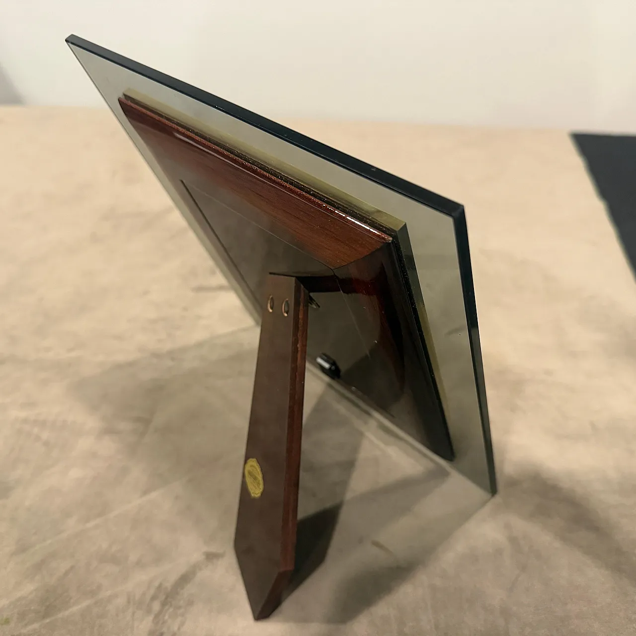 Brass and smoked glass luxury picture frame, 1960s 9