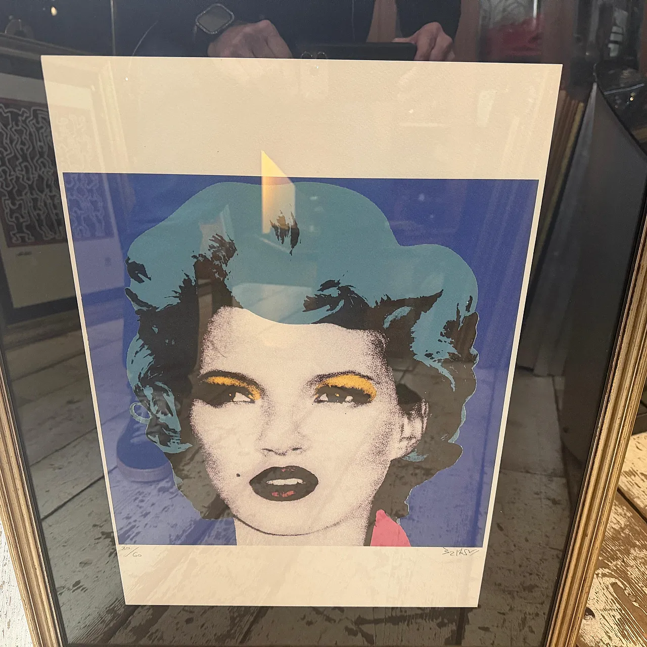 Litografia di Banksy con cornice di Kate Moss 30/60, anni 2000 9