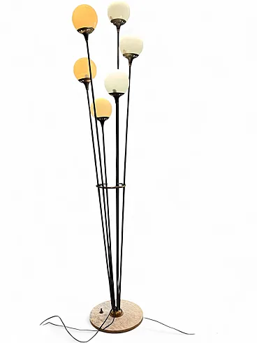 Lampada da terra alberello stilnovo lattimo '60