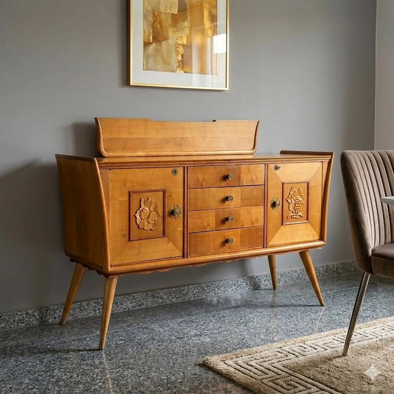 Mobile buffet in legno, anni '50 2