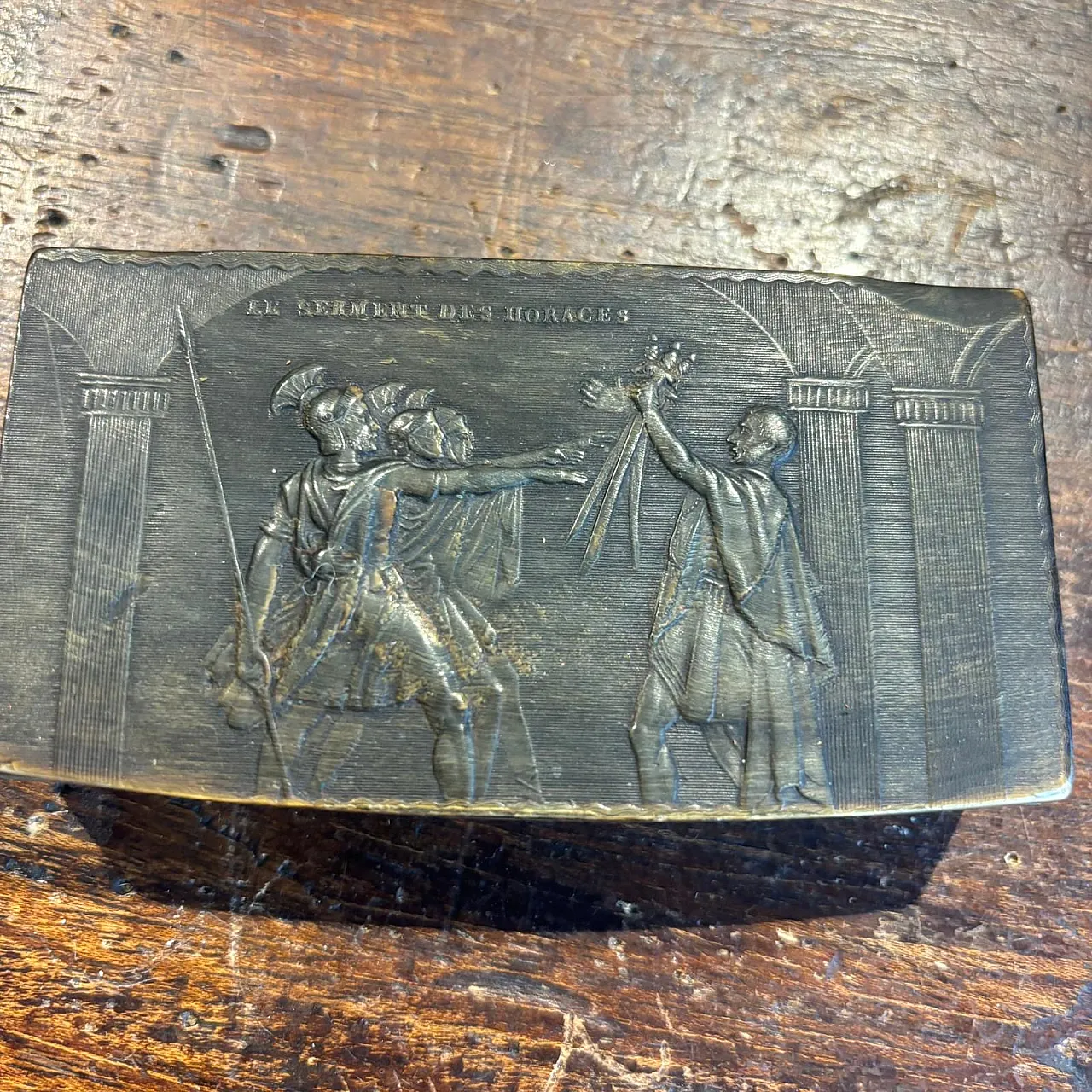 Bone snuffbox, Oath of the Horatii, '600 6