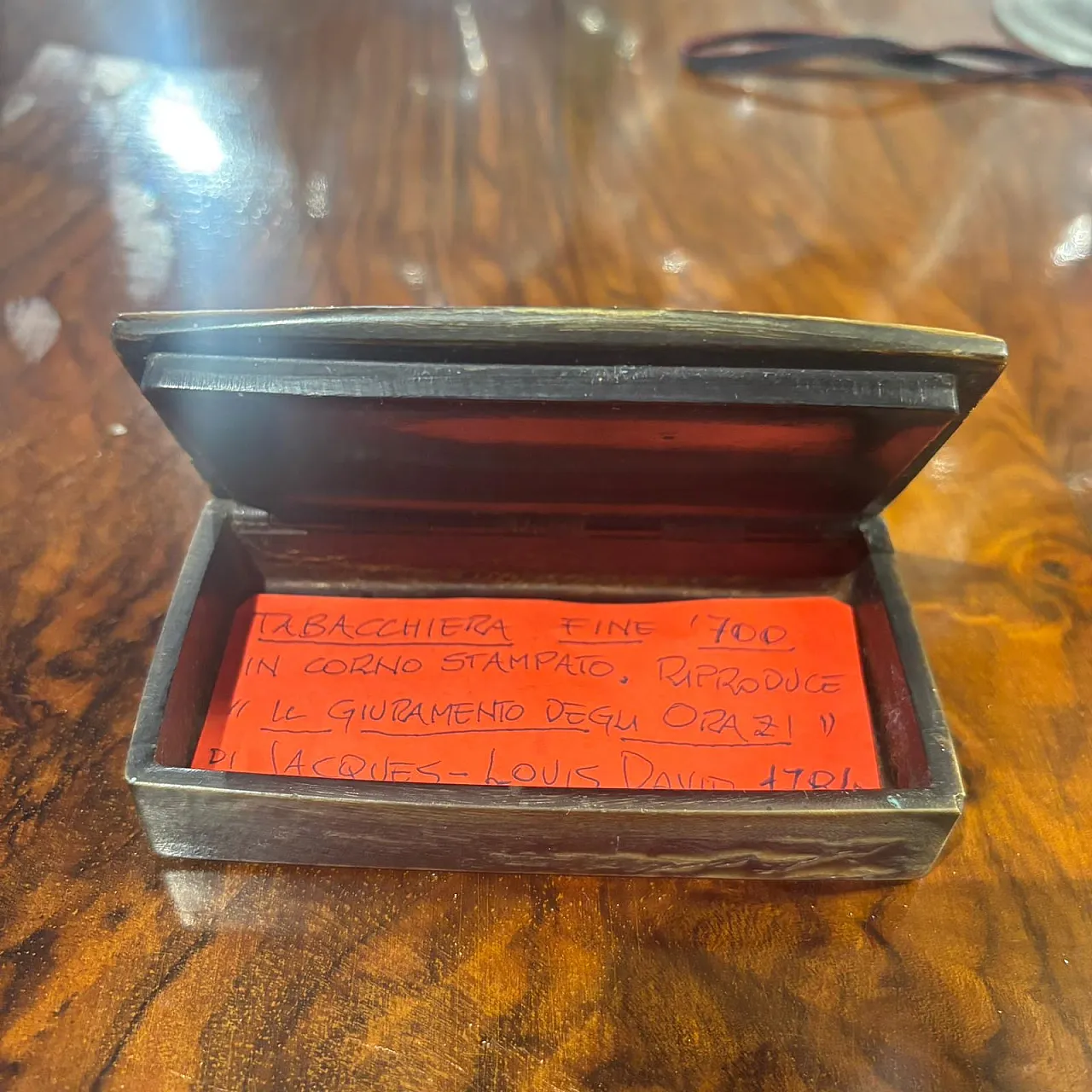 Bone snuffbox, Oath of the Horatii, '600 7