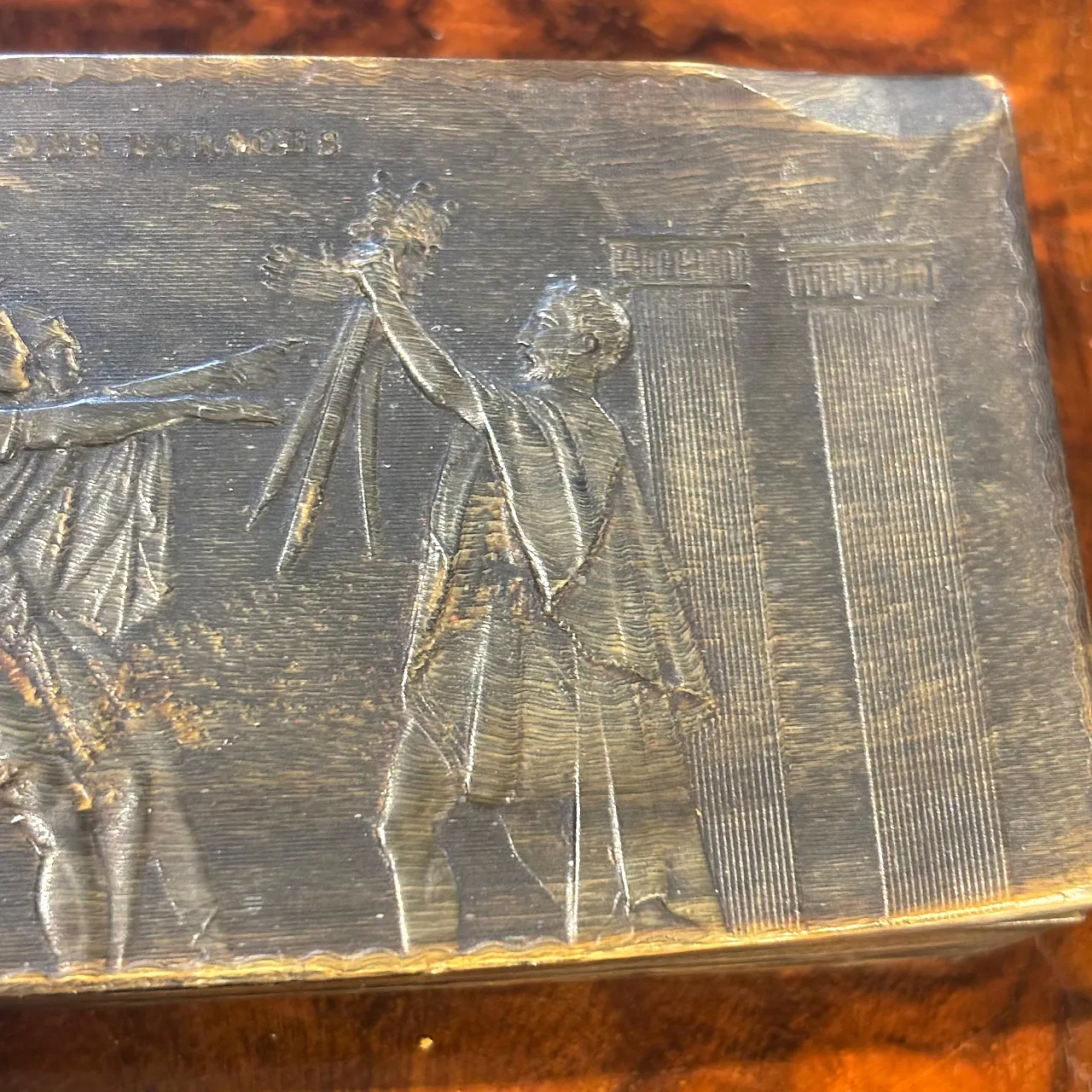 Bone snuffbox, Oath of the Horatii, '600 8