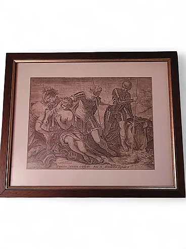 Stampa Bulino di Agostino Carracci da Tintoretto