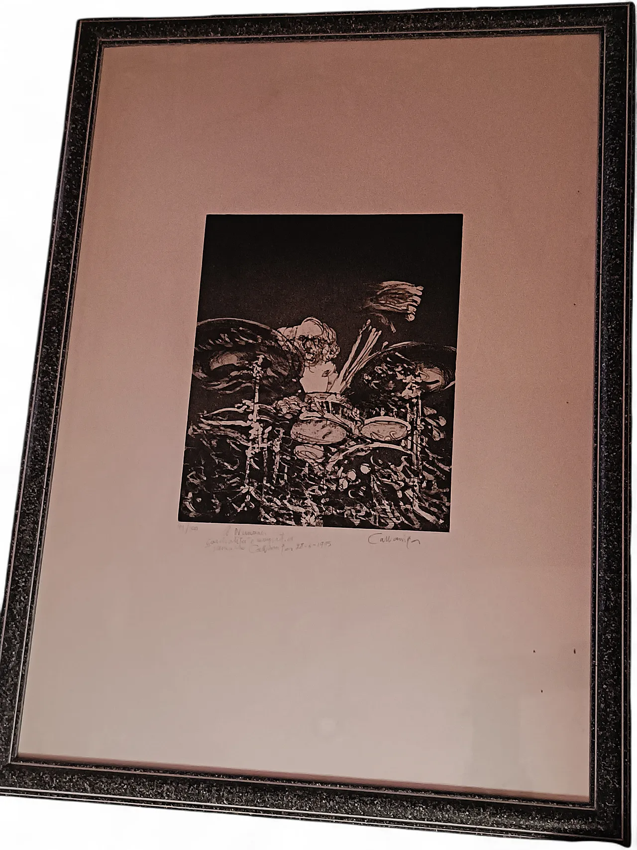 Acquaforte "Jazzman" di Giancarlo Cazzaniga, anni '80 4