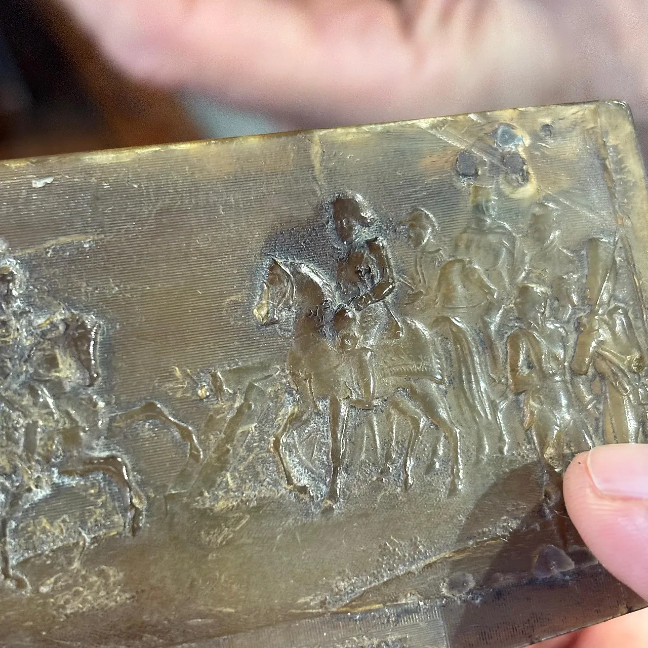 Bone snuffbox engraved Napoleon battle, 18th century 8