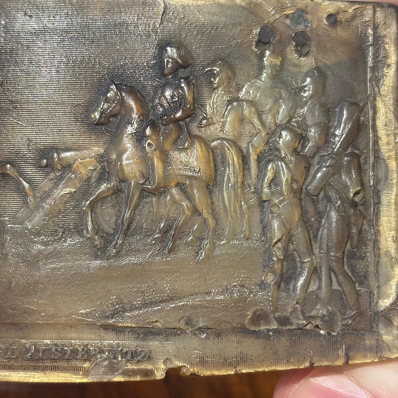 Bone snuffbox engraved Napoleon battle, 18th century 9