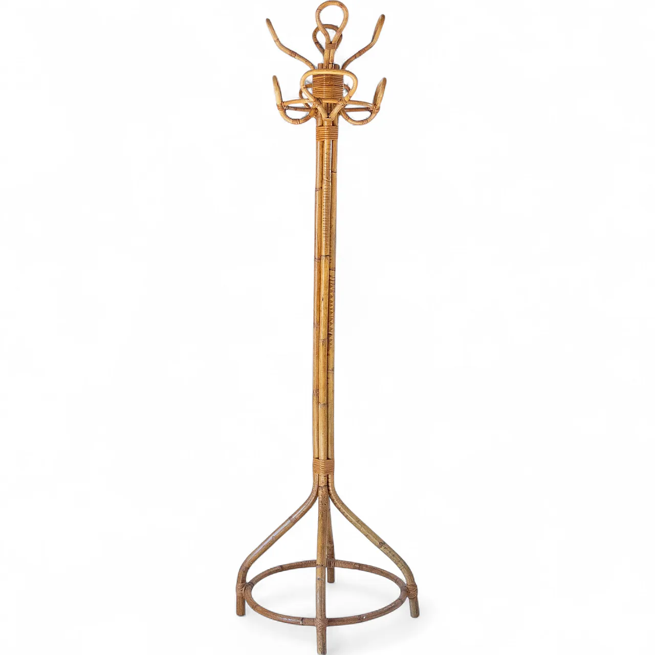 Sculptural bamboo coat hanger, Franco Albini, Italy, 1950s 17