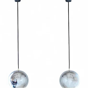 Pair of Eyeball pendant lamps by Goffredo Reggiani, 70s