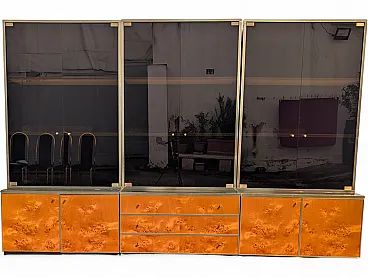 Counter cabinet with briar wood display case, 1980s