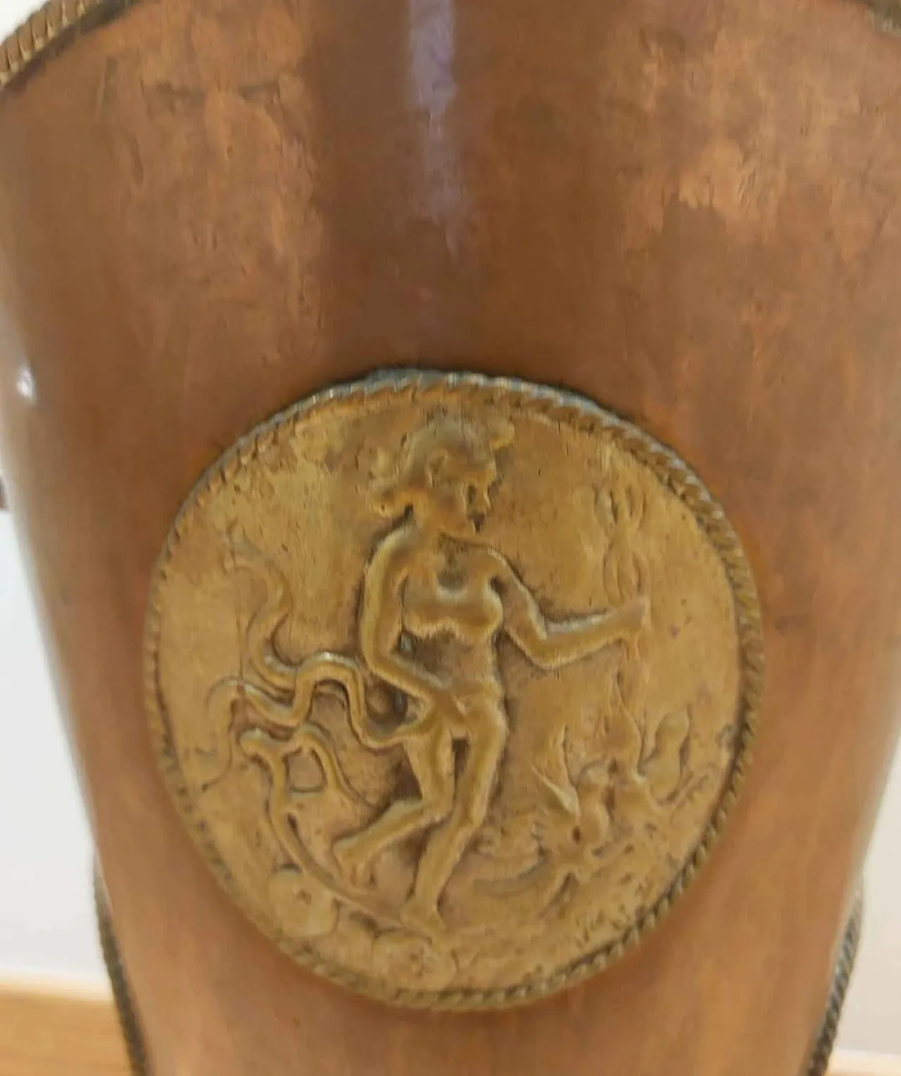 Copper and Brass Umbrella Stand, 1930s 3