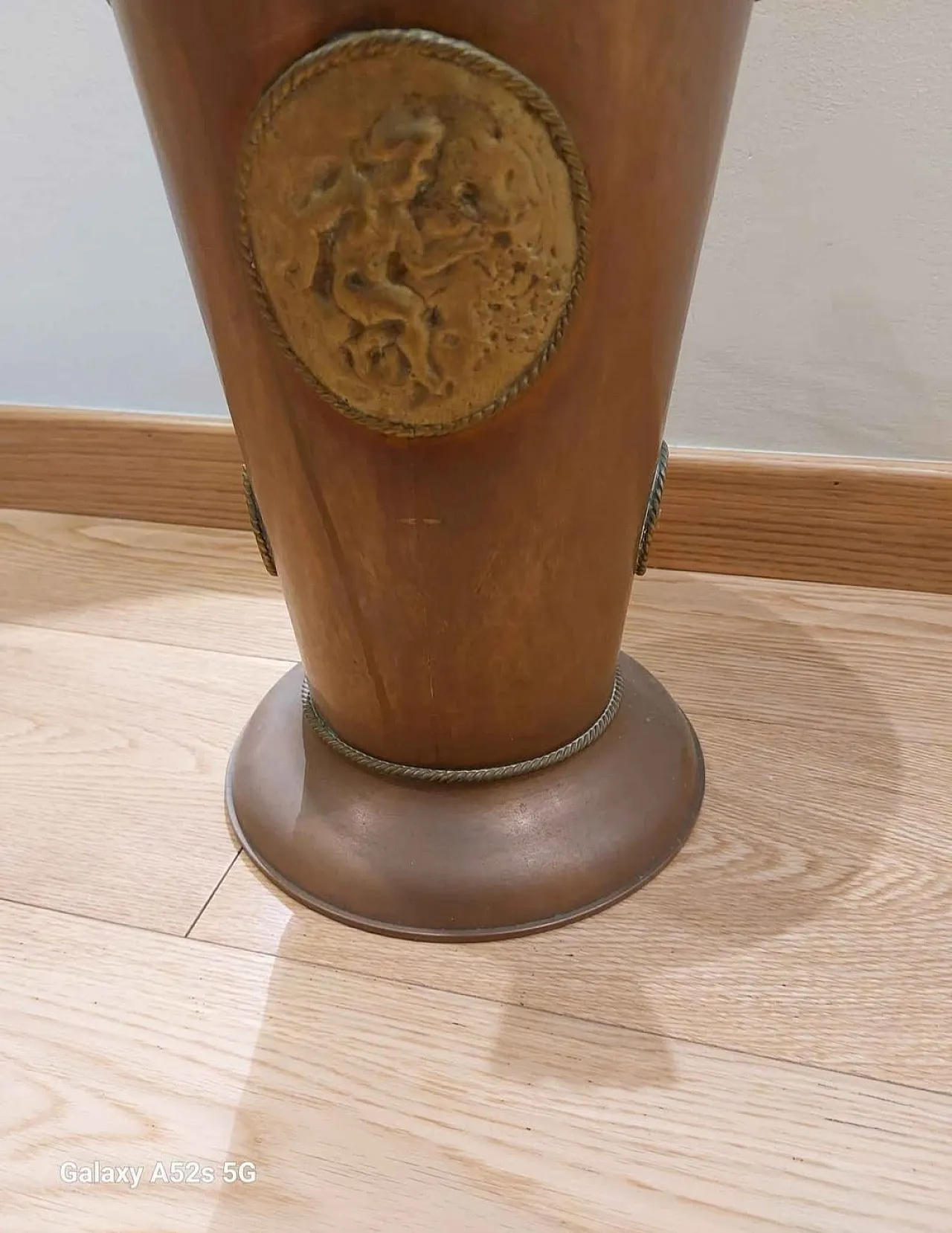 Copper and Brass Umbrella Stand, 1930s 6