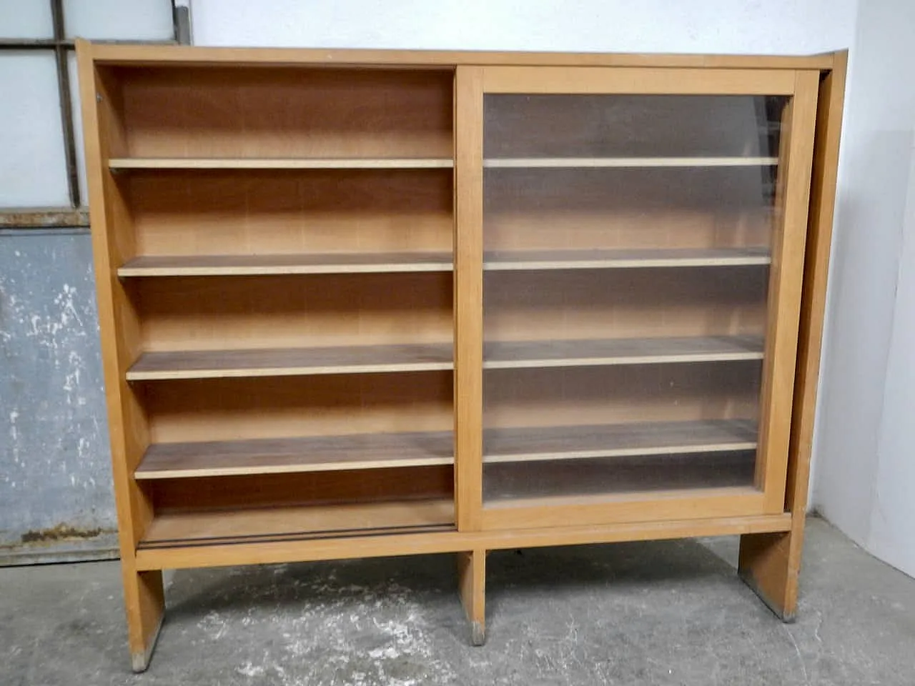 Fir blockboard bookcase 1970 3