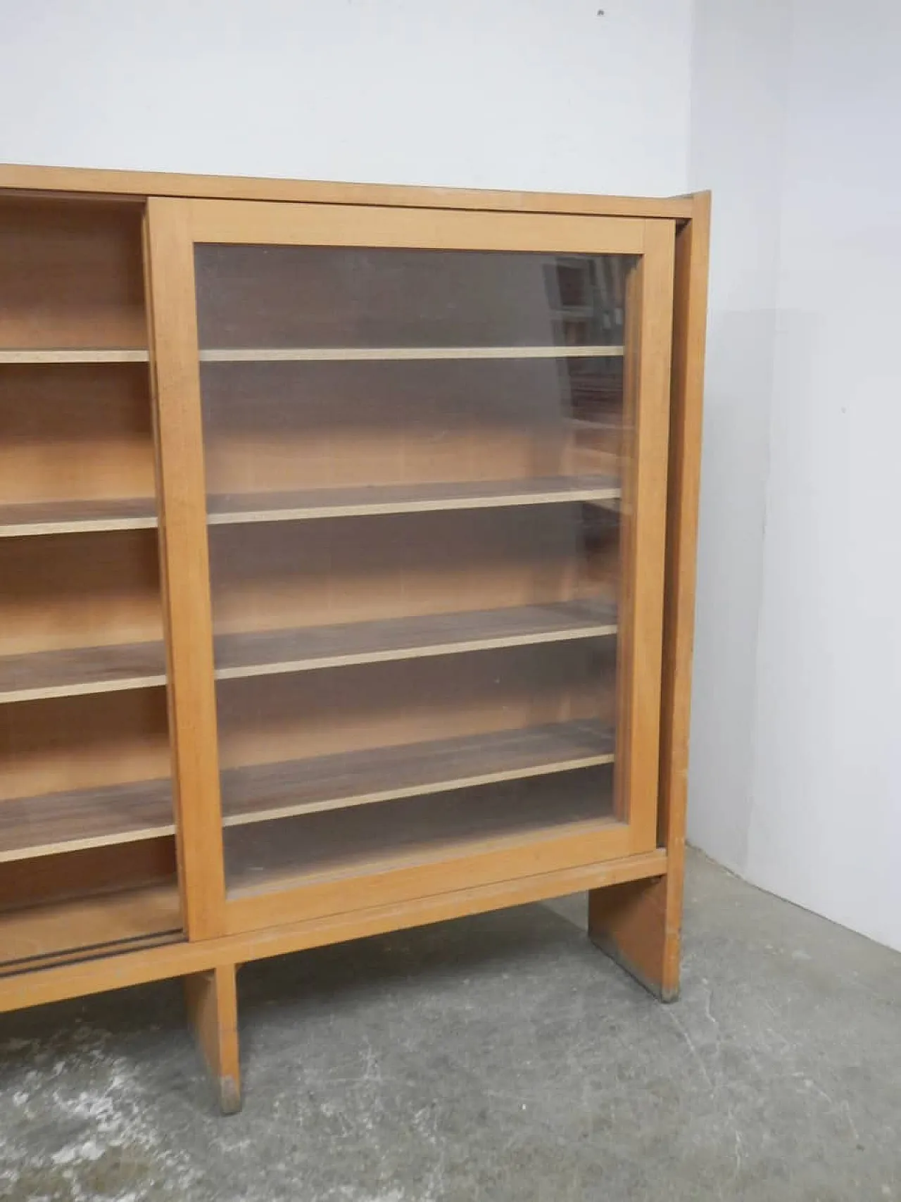 Fir blockboard bookcase 1970 5