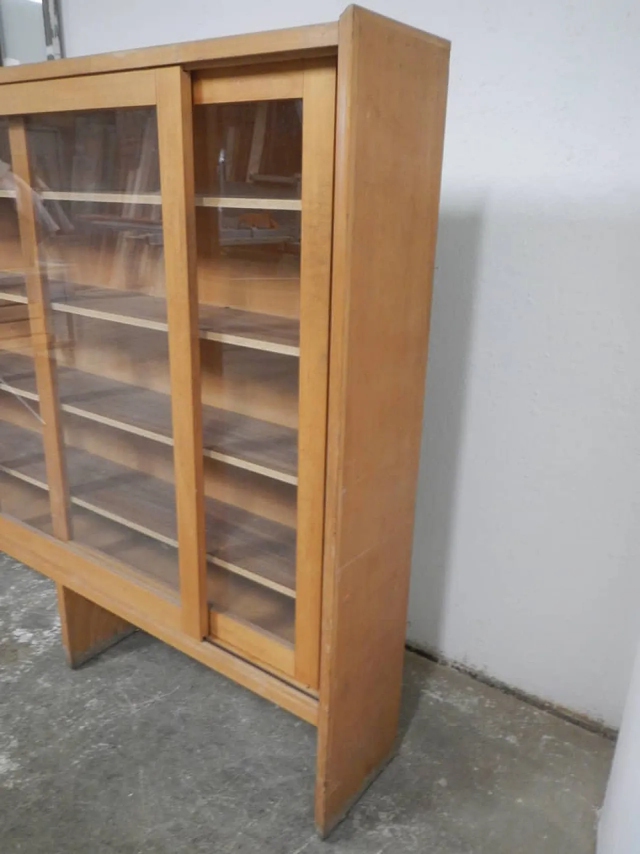 Fir blockboard bookcase 1970 7