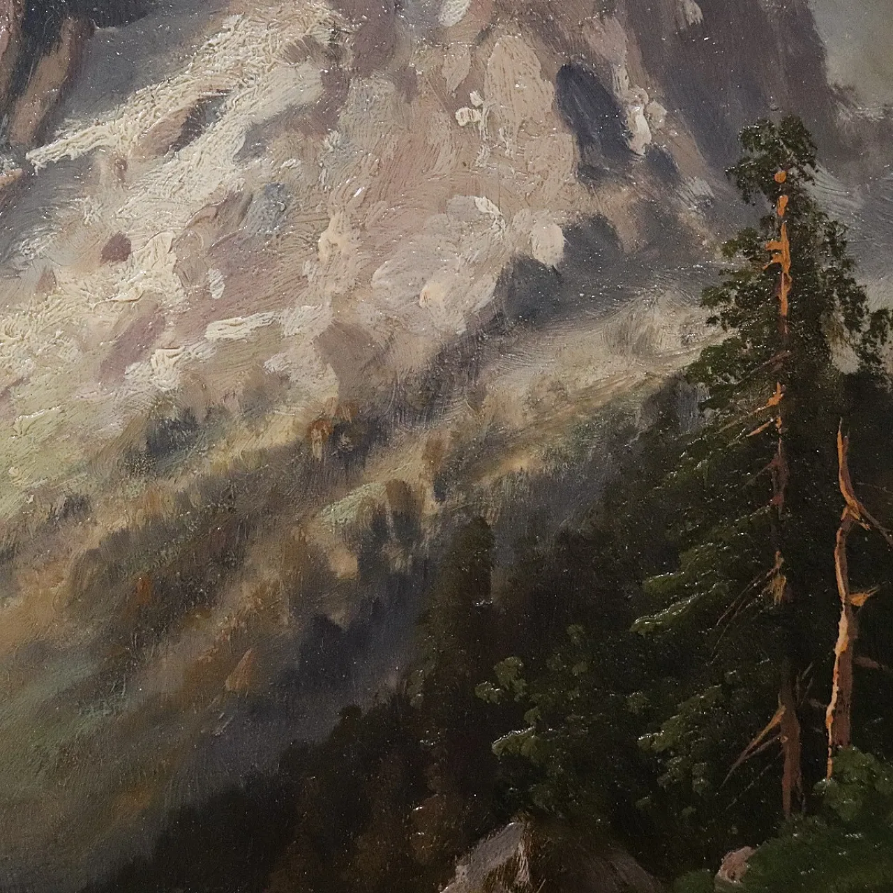 Oil painting on plywood, mountain landscape, 1972 6