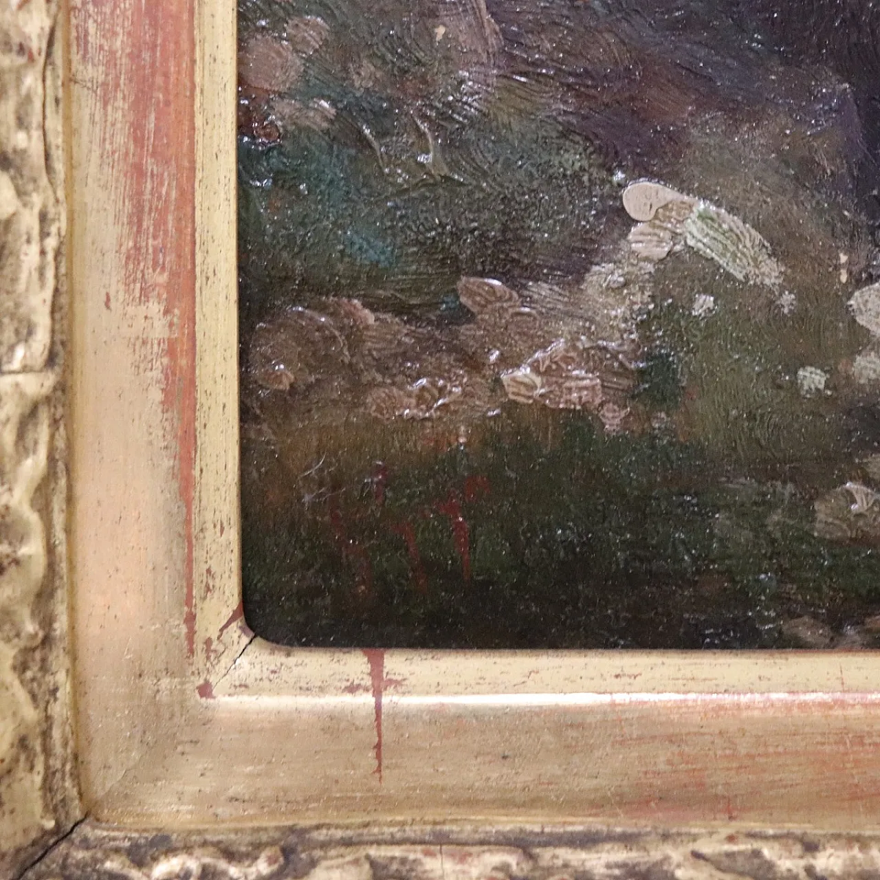 Oil painting on plywood, mountain landscape, 1972 8