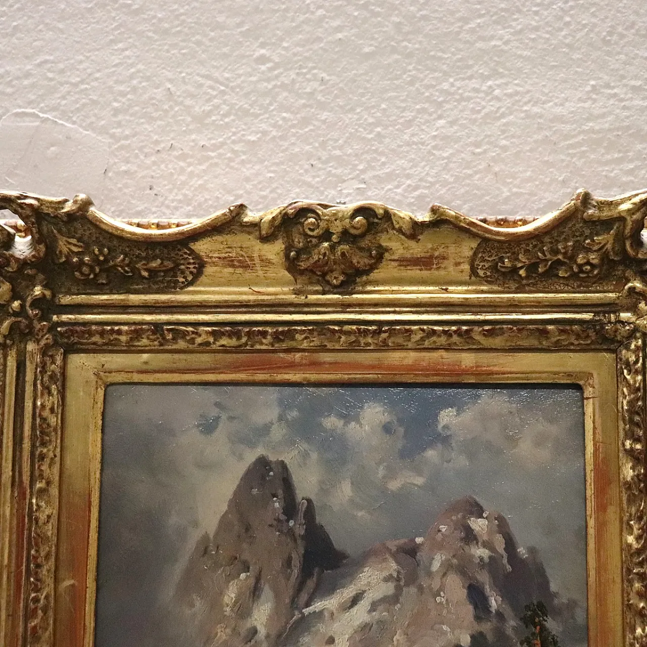 Oil painting on plywood, mountain landscape, 1972 11