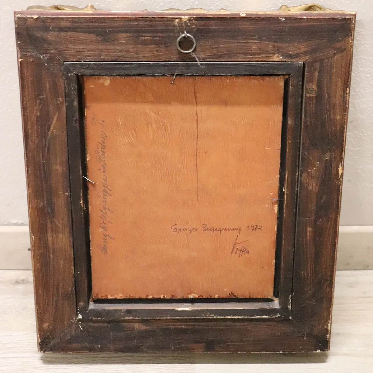 Oil painting on plywood, mountain landscape, 1972 13