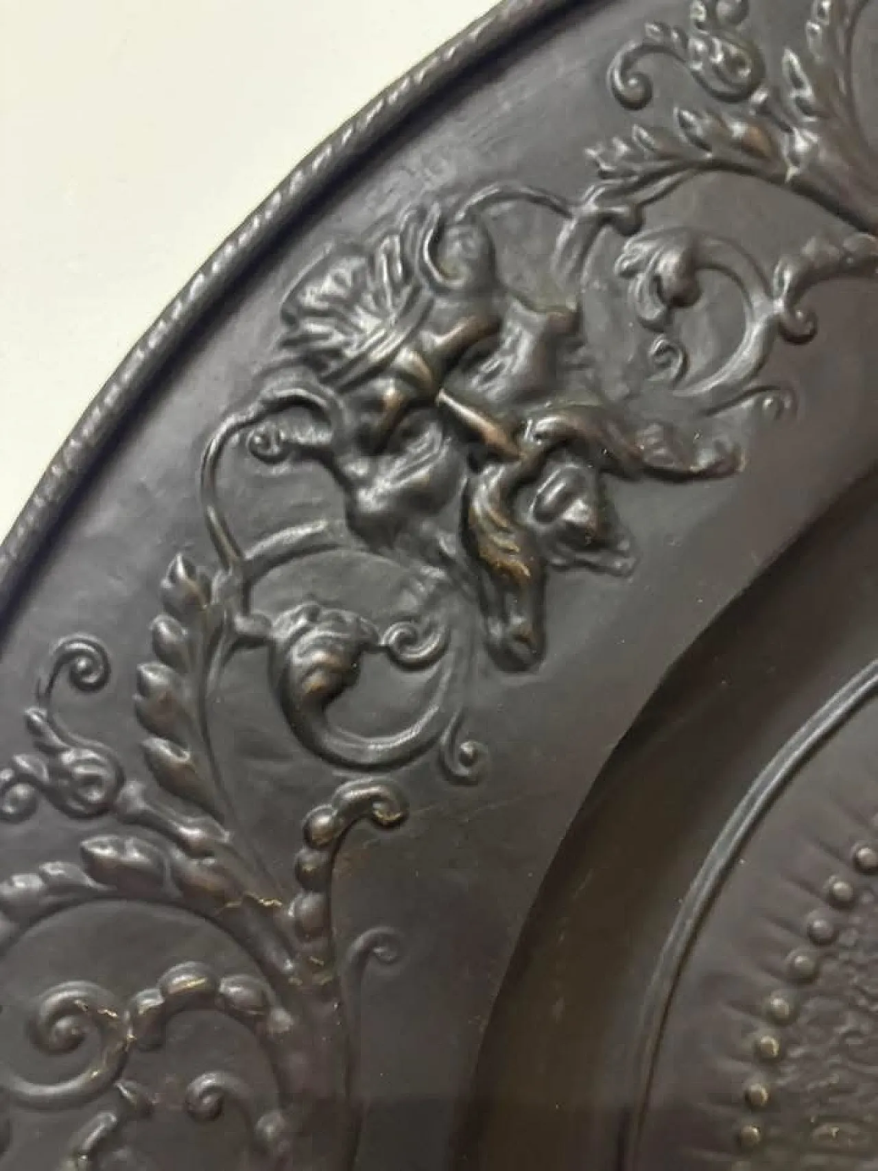 Piatto in bronzo e ottone, anni '30 7