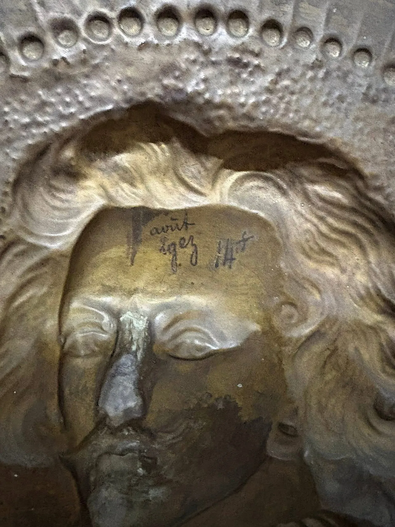Piatto in bronzo e ottone, anni '30 15