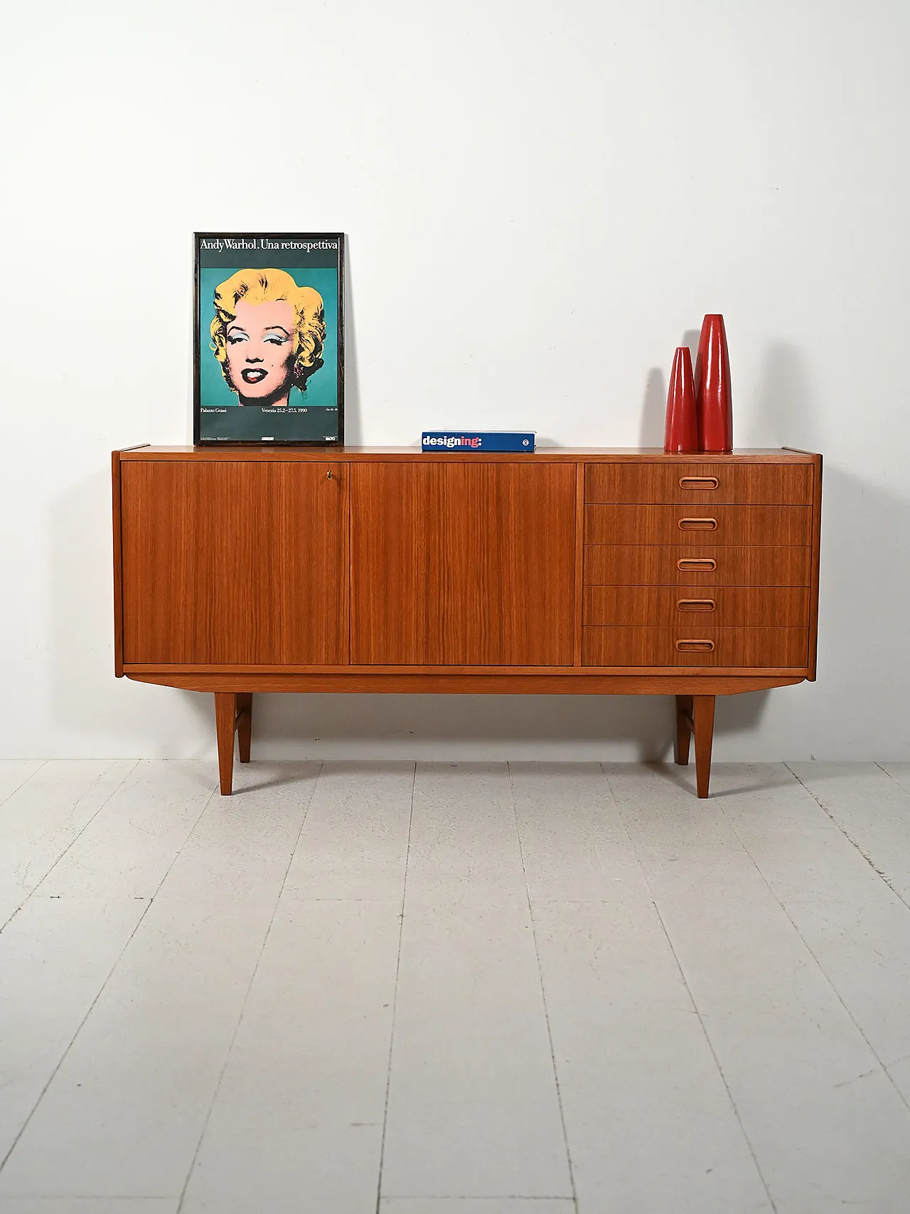 Scandinavian teak sideboard from the 1950s and 1960s 1