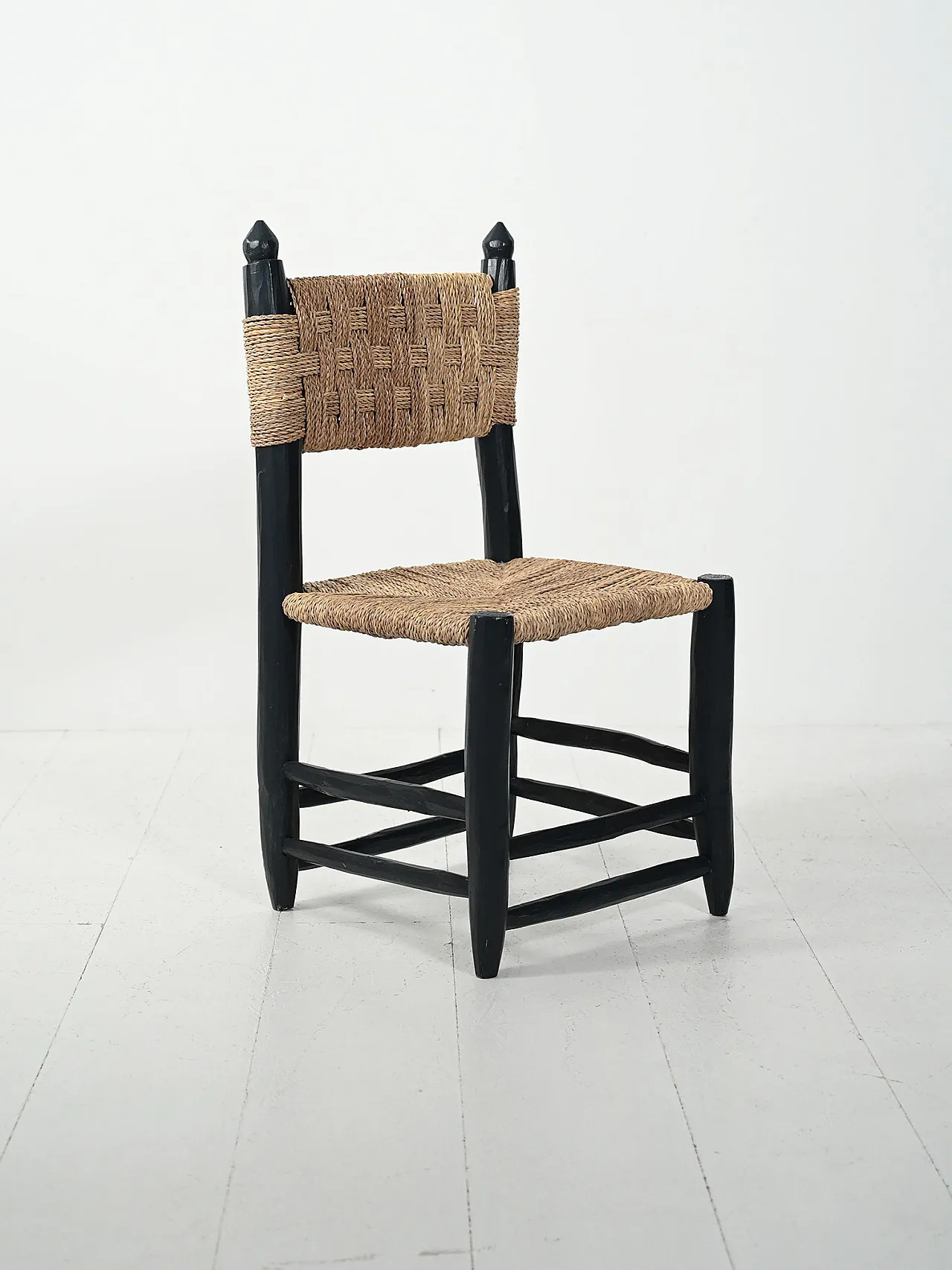 5 wooden Moroccan chairs, 70s 3